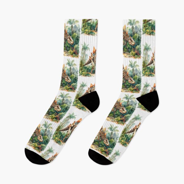 Item preview, Stegosaurus skeleton in the primeval forest, dinosaur designed and sold by LiskoDesign.