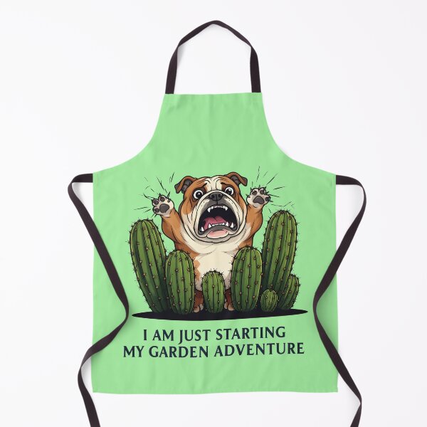 Item preview, Starting garden adventure - Bulldog and cactus designed and sold by ParadoxParadox.