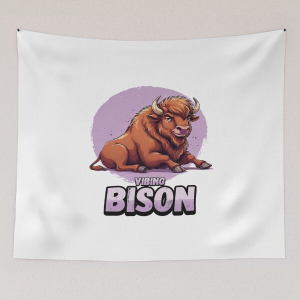 Item preview, Relaxed Horned Bovine Cartoon Graphic designed and sold by ColeLaniTrading.