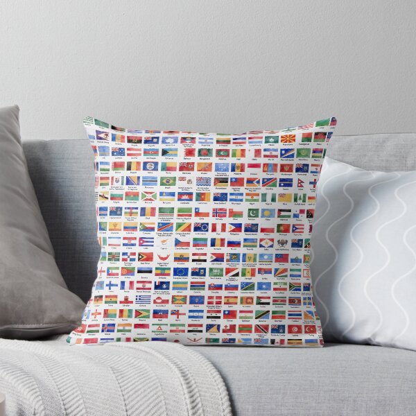 Item preview, World Flags Watercolor - Artistic Sophisticated Flags of the World With Country Names designed and sold by Divine Ease.