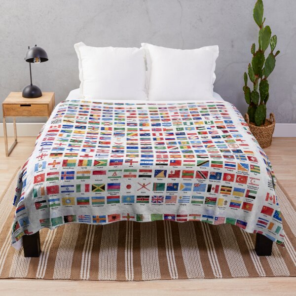 Item preview, World Flags Watercolor - Artistic Sophisticated Flags of the World With Country Names designed and sold by Divine Ease.
