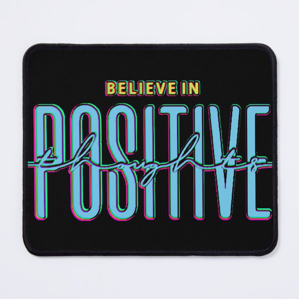 Item preview, Believe In Positive Thoughts | Neon Glitch Motivational Design designed and sold by AstronautMerch.