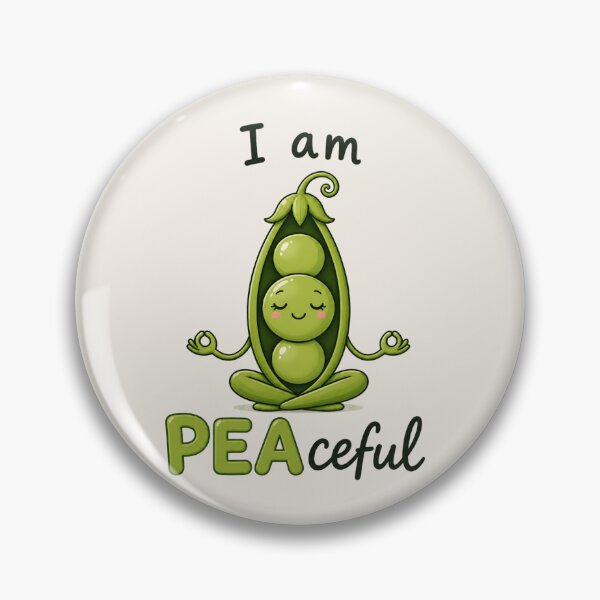 Item preview, I Am PEAceful Pea Yoga Pun | Cute Kawaii Meditation Vegetable T-Shirt designed and sold by RokaWorld.