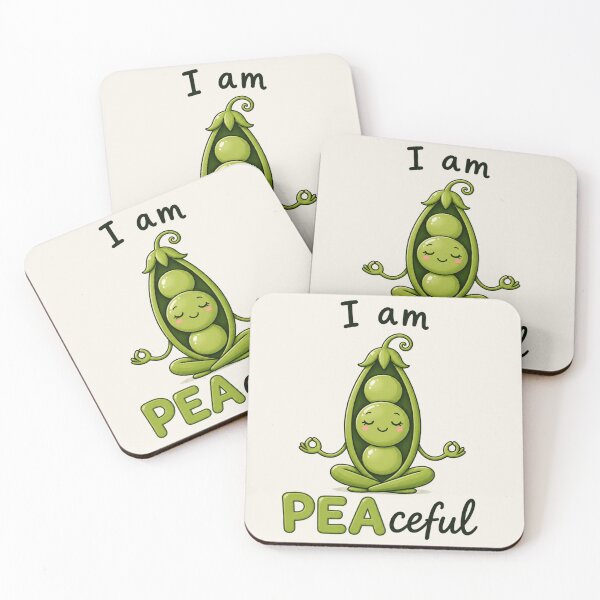 Item preview, I Am PEAceful Pea Yoga Pun | Cute Kawaii Meditation Vegetable T-Shirt designed and sold by RokaWorld.