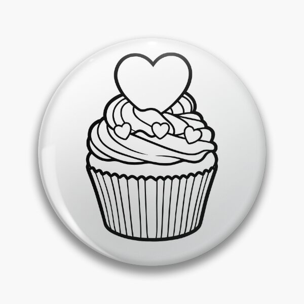 Item preview, Heart Cupcake Sweet Dessert Love Illustration designed and sold by ArtPer-design.