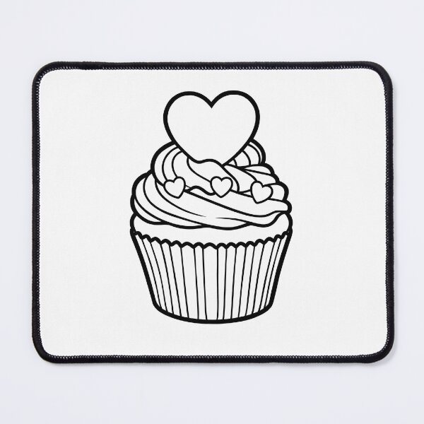 Item preview, Heart Cupcake Sweet Dessert Love Illustration designed and sold by ArtPer-design.