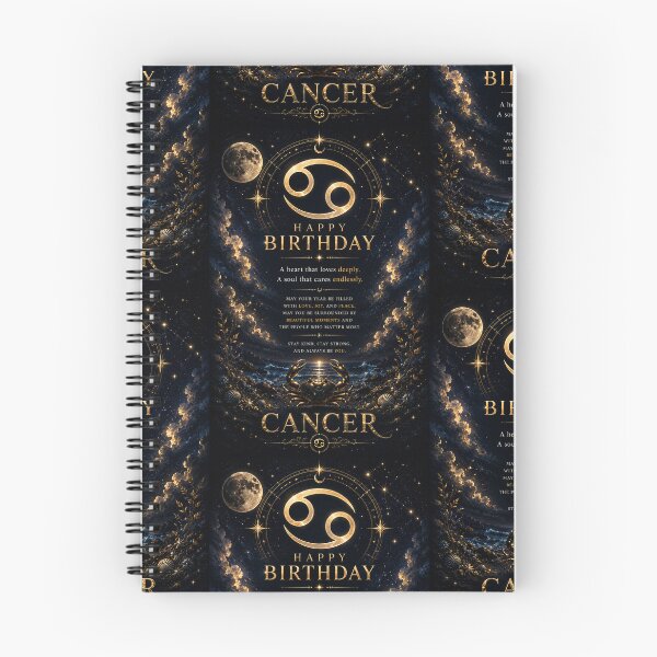 Item preview, Happy Birthday Cancer Zodiac Sign | Celestial Astrology Birthday Gift designed and sold by Genesis-Ink.