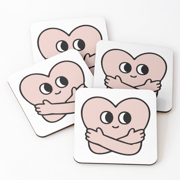 Item preview, Cute Self Hug Heart Cartoon Sticker designed and sold by bubendisart.