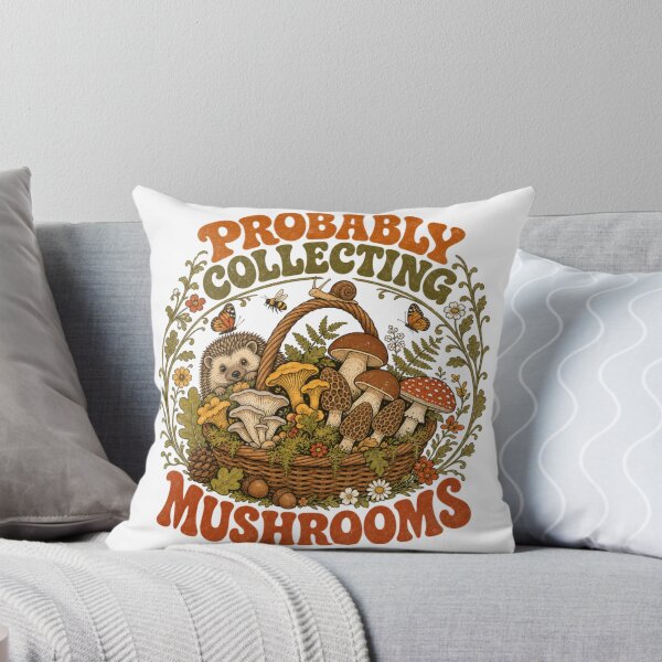 Item preview, Probably Collecting Mushrooms Funny Cottagecore Foraging Vintage T-Shirt designed and sold by Print Finds.