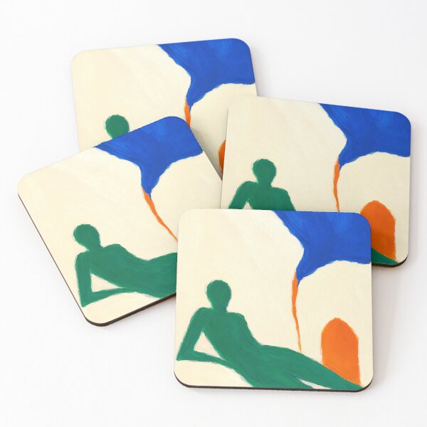 Item preview, Emerald Reclining Figure – Modern Abstract Figure Art designed and sold by Moodzu.