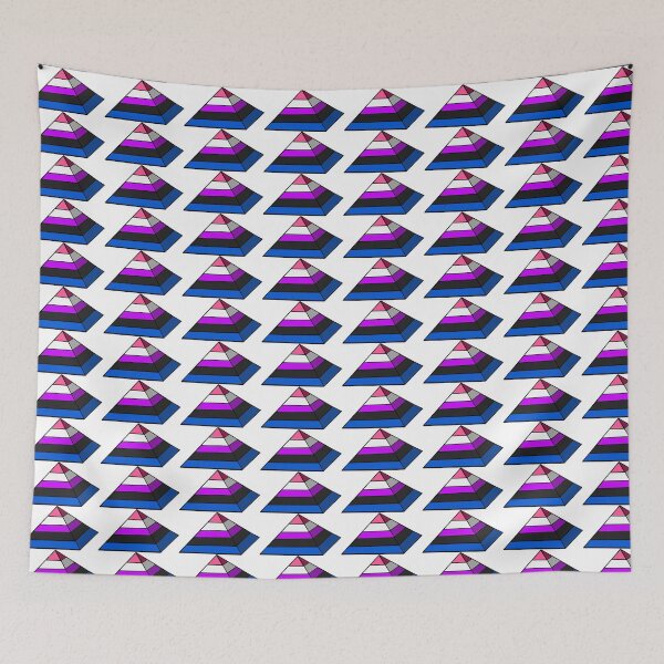 Item preview, Pyramid Pride Flag Genderfluid designed and sold by HarveyHandcraftsandDesigns.