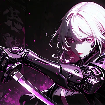 Artwork thumbnail, Cyborg Samurai by Emaple