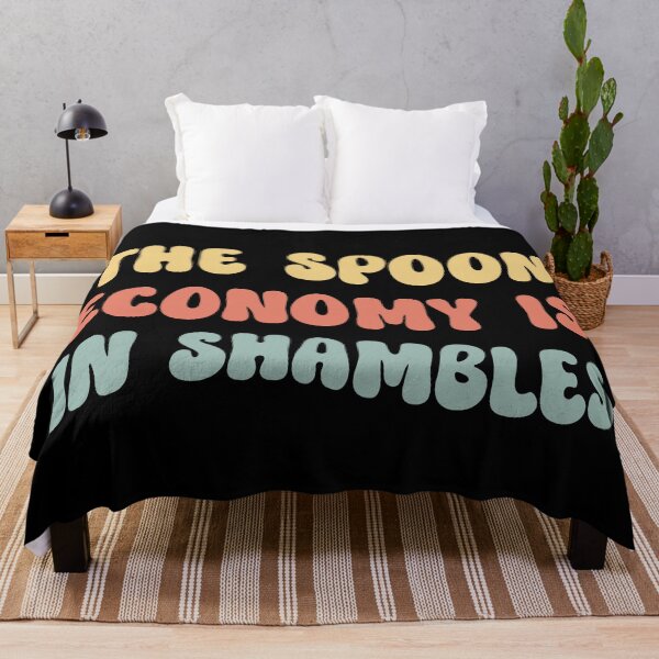 Item preview, Spoon Economy Shambles Funny T-Shirts Tees pins magnets stickers mugs Spoon Theory Spoonies Chronically Ill Humorous Autoimmune Gifts designed and sold by ChronicillnessT.
