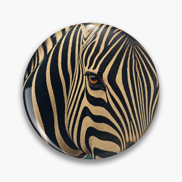 Item preview, Retro Zebra Portrait – Vintage Halftone Wildlife Illustration designed and sold by Jandedan.