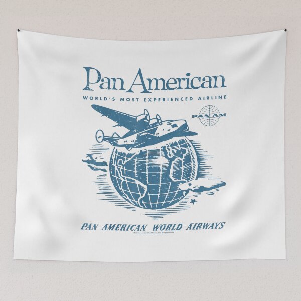Item preview, Pan Am World's Most Experienced Airline Vintage Globe Airplane T-Shirt designed and sold by VexlyPlonk.