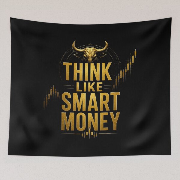 Item preview, Think Like Smart Money Trading Bull Market Typography designed and sold by PipForgeStudio .