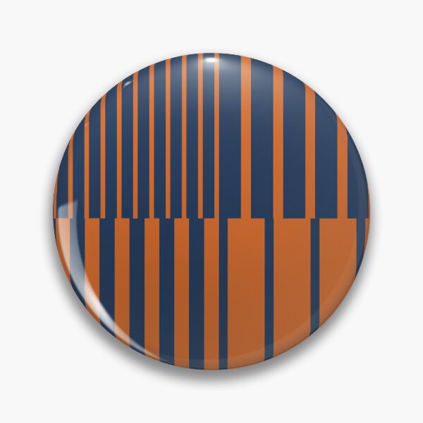 Item preview, Geometric Minimalist Op Art Stripes in Navy Blue and Burnt Orange designed and sold by nineFlorals.