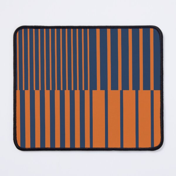 Item preview, Geometric Minimalist Op Art Stripes in Navy Blue and Burnt Orange designed and sold by nineFlorals.