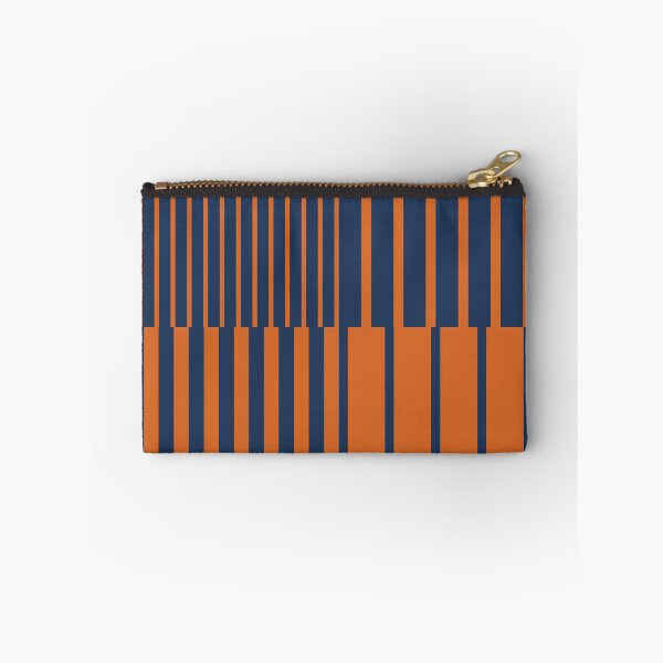 Item preview, Geometric Minimalist Op Art Stripes in Navy Blue and Burnt Orange designed and sold by nineFlorals.