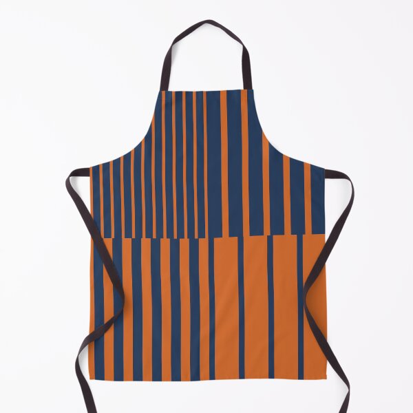 Item preview, Geometric Minimalist Op Art Stripes in Navy Blue and Burnt Orange designed and sold by nineFlorals.