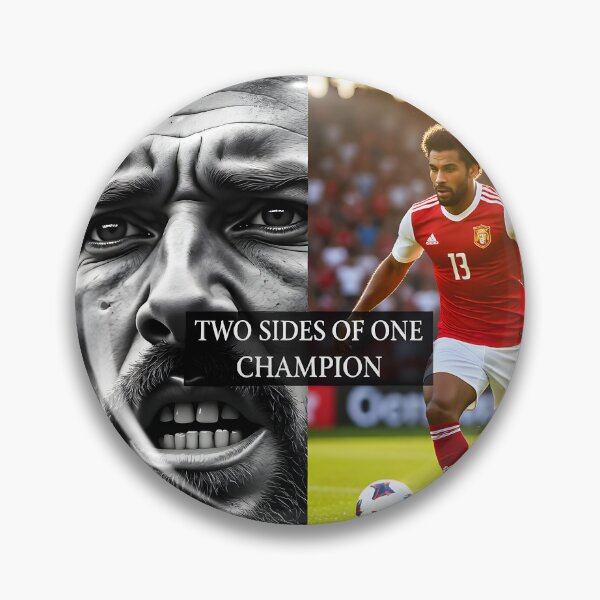 Item preview, Two Sides of One Champion Football Memorabilia: Dualistic World Cup Final Split-Screen Poster designed and sold by Creative-RE.