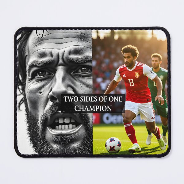 Item preview, Two Sides of One Champion Football Memorabilia: Dualistic World Cup Final Split-Screen Poster designed and sold by Creative-RE.