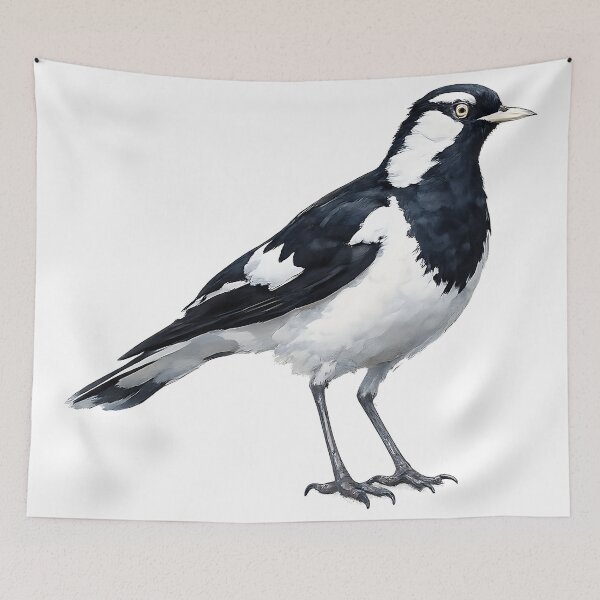 Artikelvorschau, Magpie-lark Watercolour entworfen und verkauft von Jaruart.