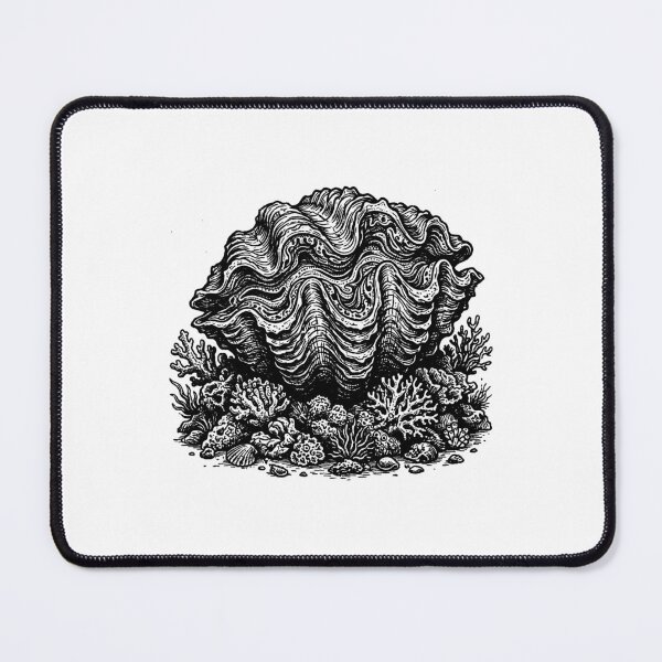 Item preview, Vintage Woodcut Giant Clam Illustration designed and sold by DuckOddity.