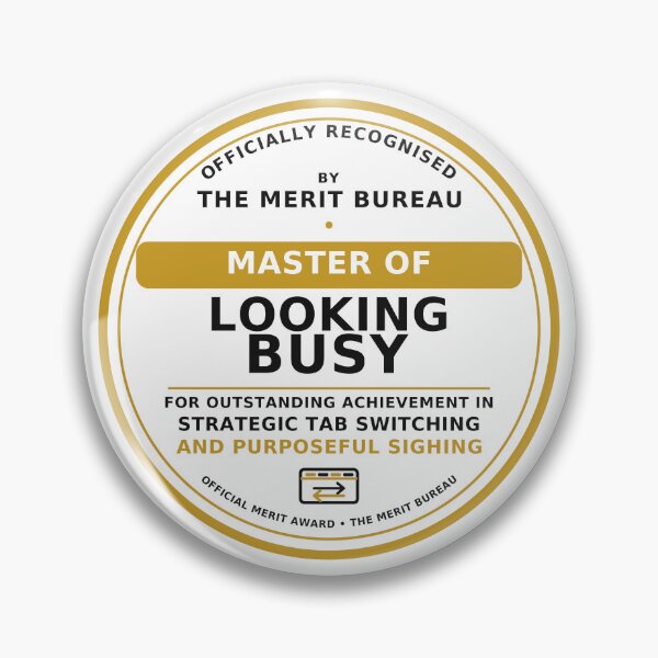 Item preview, Funny Coworker Gift | Master of Looking Busy Office Award designed and sold by TheMeritBureau.