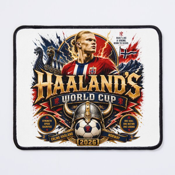 Item preview, erling haaland, norwegian football, soccer design, football art designed and sold by TrueArtVibes.