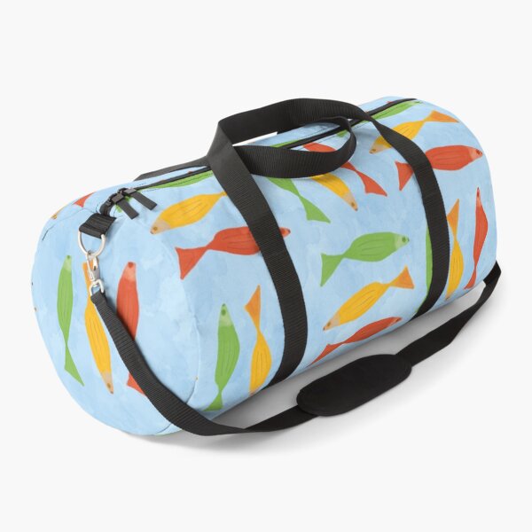 Item preview, Geometric pattern with colorful fish designed and sold by studiodrchicken.