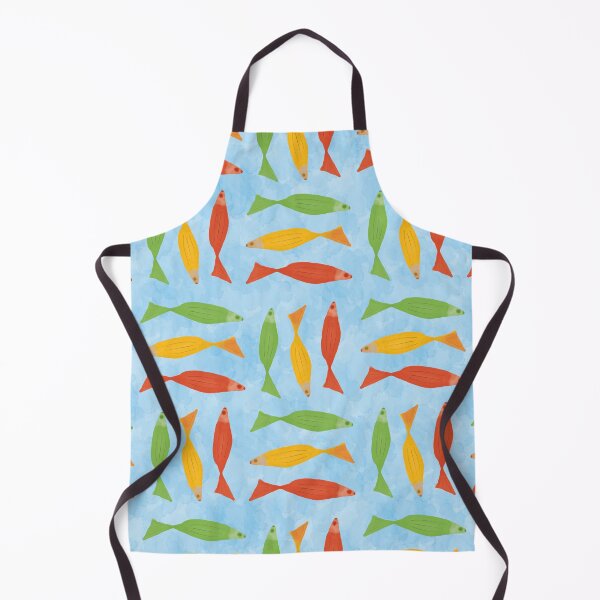 Item preview, Geometric pattern with colorful fish designed and sold by studiodrchicken.