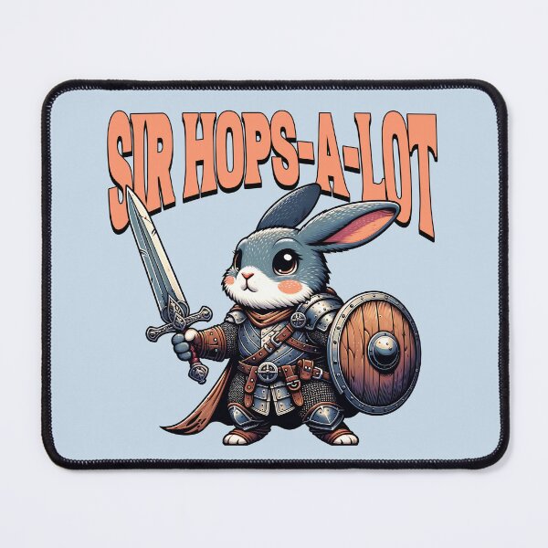 Item preview, Sir Hops-A-Lot Funny Knight Bunny Rabbit Medieval Fantasy Design designed and sold by Sachie's Studio.