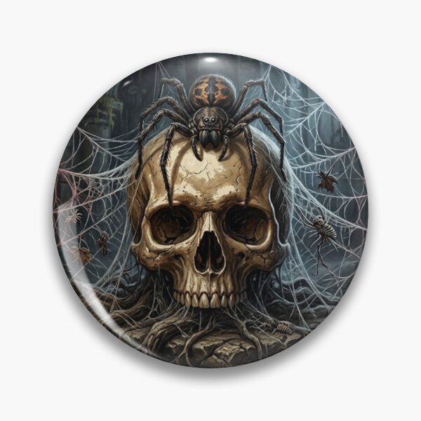 Item preview, Gothic Skull and Spider Web Dark Fantasy Art designed and sold by Evelashop.