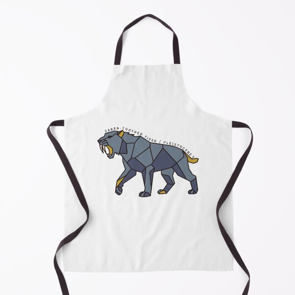 Item preview, Geometric Saber-Toothed Tiger - Mustard & Grey Accents designed and sold by AnimalsKnowAll.