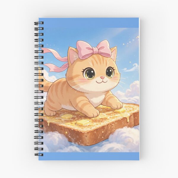 Item preview, Cute Kitten Flying On Butter Toast designed and sold by Moody Vibes Studio.