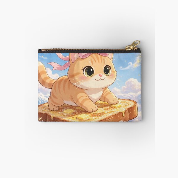 Item preview, Cute Kitten Flying On Butter Toast designed and sold by Moody Vibes Studio.