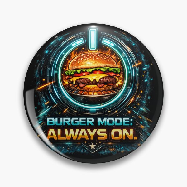 Item preview, Burger Mode Always On: Neon Tech Cyberpunk Gaming Lifestyle designed and sold by irfanshikh.