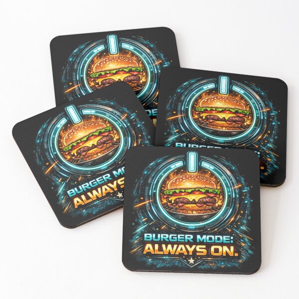 Item preview, Burger Mode Always On: Neon Tech Cyberpunk Gaming Lifestyle designed and sold by irfanshikh.