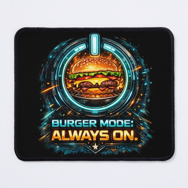 Item preview, Burger Mode Always On: Neon Tech Cyberpunk Gaming Lifestyle designed and sold by irfanshikh.