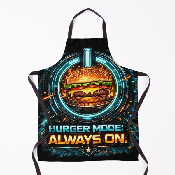 Item preview, Burger Mode Always On: Neon Tech Cyberpunk Gaming Lifestyle designed and sold by irfanshikh.