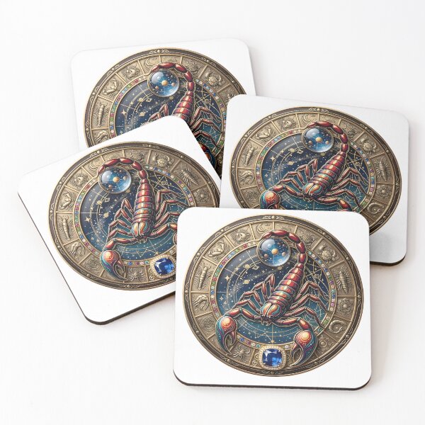 Item preview, Royal Scorpio Zodiac Wheel Sapphire Art designed and sold by Zodiac Celestial Art.
