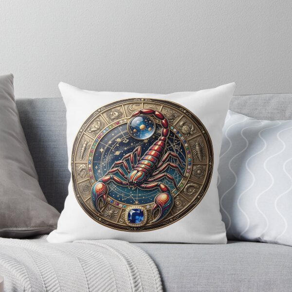 Item preview, Royal Scorpio Zodiac Wheel Sapphire Art designed and sold by Zodiac Celestial Art.
