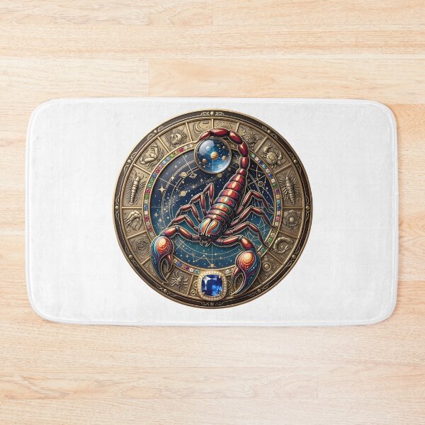 Item preview, Royal Scorpio Zodiac Wheel Sapphire Art designed and sold by Zodiac Celestial Art.