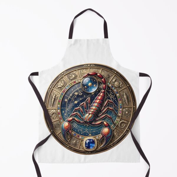 Item preview, Royal Scorpio Zodiac Wheel Sapphire Art designed and sold by Zodiac Celestial Art.