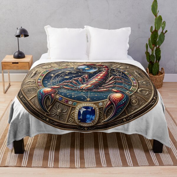 Item preview, Royal Scorpio Zodiac Wheel Sapphire Art designed and sold by Zodiac Celestial Art.