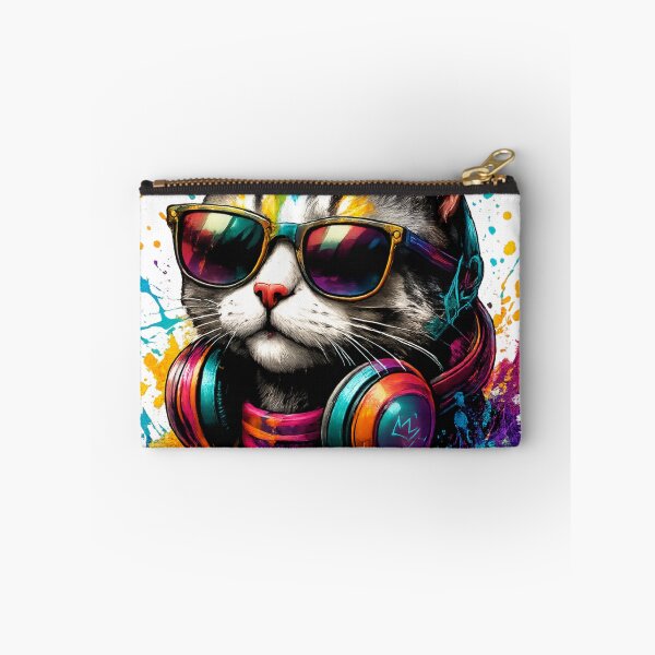 Item preview, Cool DJ Cat Graffiti T-Shirt designed and sold by Santuário da Bicharada.