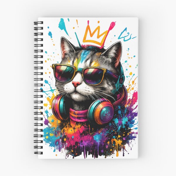 Item preview, Cool DJ Cat Graffiti T-Shirt designed and sold by Santuário da Bicharada.