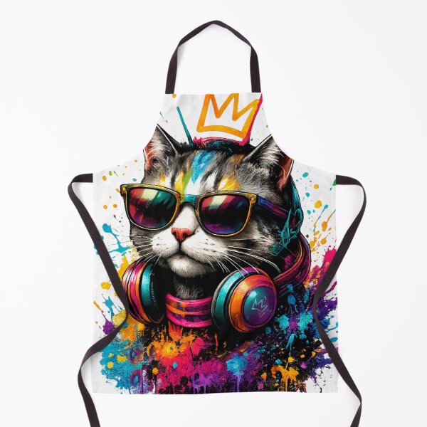 Item preview, Cool DJ Cat Graffiti T-Shirt designed and sold by Santuário da Bicharada.