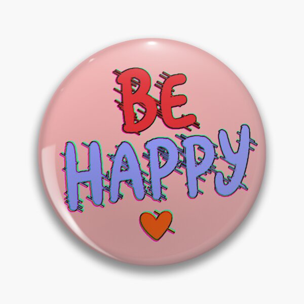 Item preview, Be Happy | Aesthetic Cute Positive Hearts Design designed and sold by AstronautMerch.